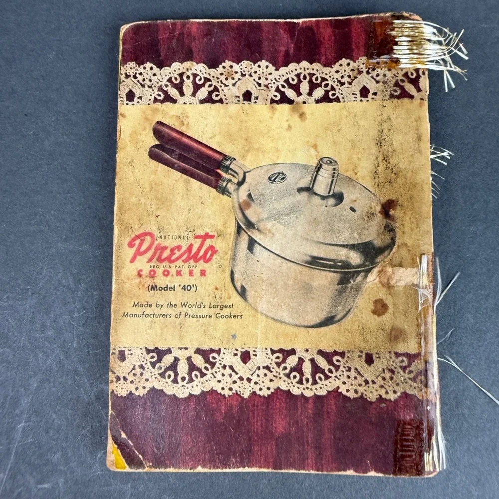 Vintage Presto Pressure Cooker Recipe Books Model 40 Instructions Set Fair